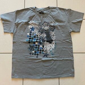 Gray Graphic Cross T-Shirt